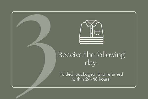 Step 3: Receive the following day