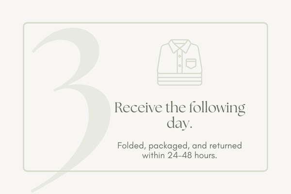 Step 3: Receive the following day